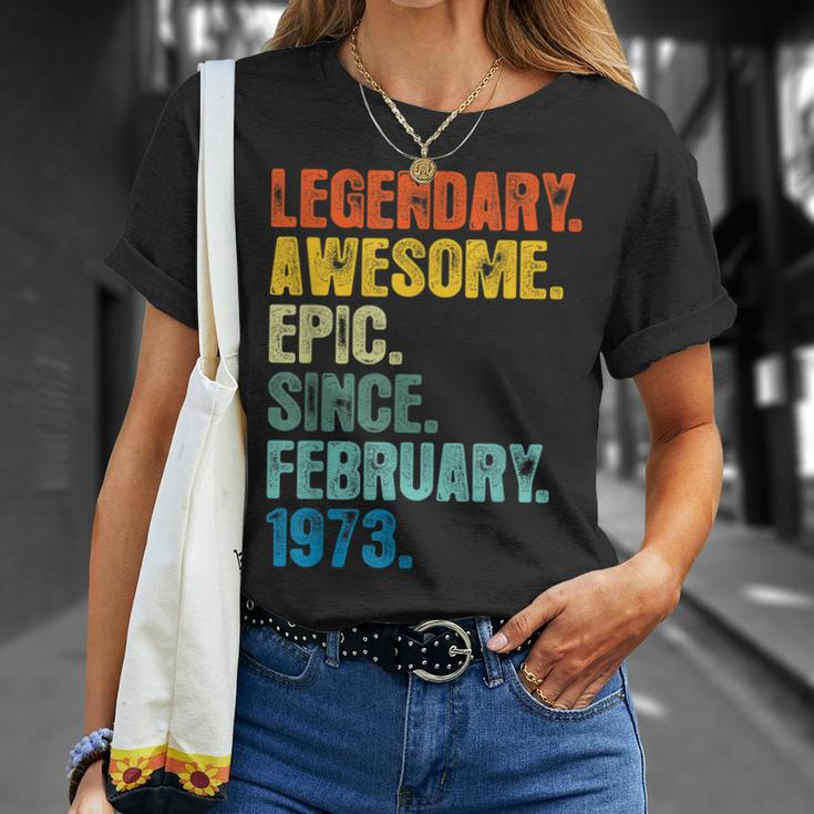 Retro Legendär Seit Februar 1973 50 Jahre Alt T-Shirt Geschenke für Sie