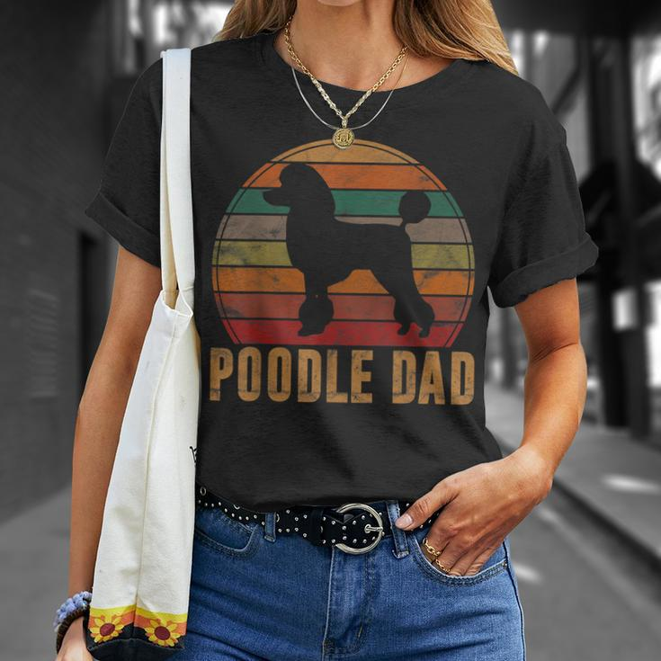 Retro Poodle Dad Dog Owner Pet Poodle Father T-Shirt Gifts for Her