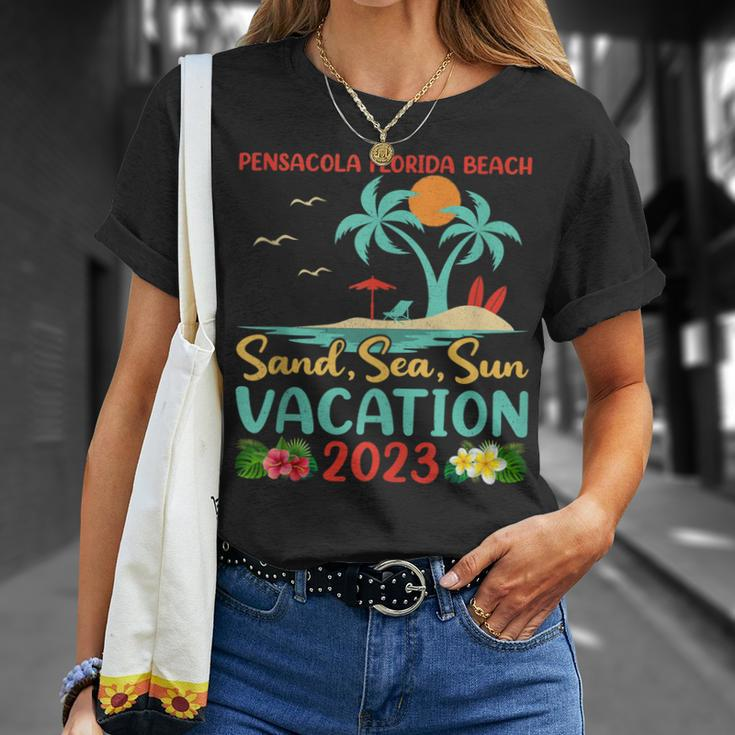 Sand Sea Sun Vacation 2023 Pensacola Florida Beach Unisex T-Shirt Gifts for Her
