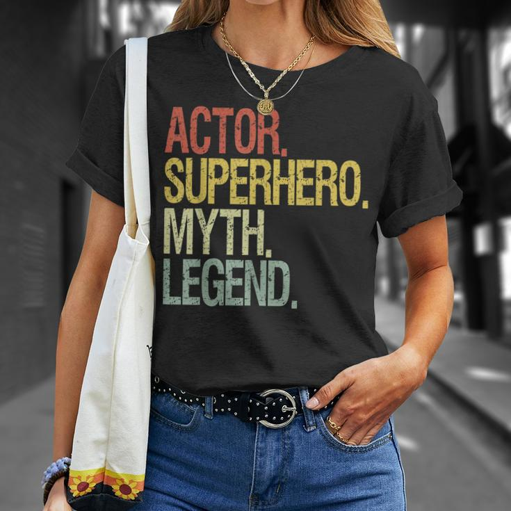 Schauspieler Superheld Mythos Legende Inspirierendes Zitat Schwarzes T-Shirt Geschenke für Sie