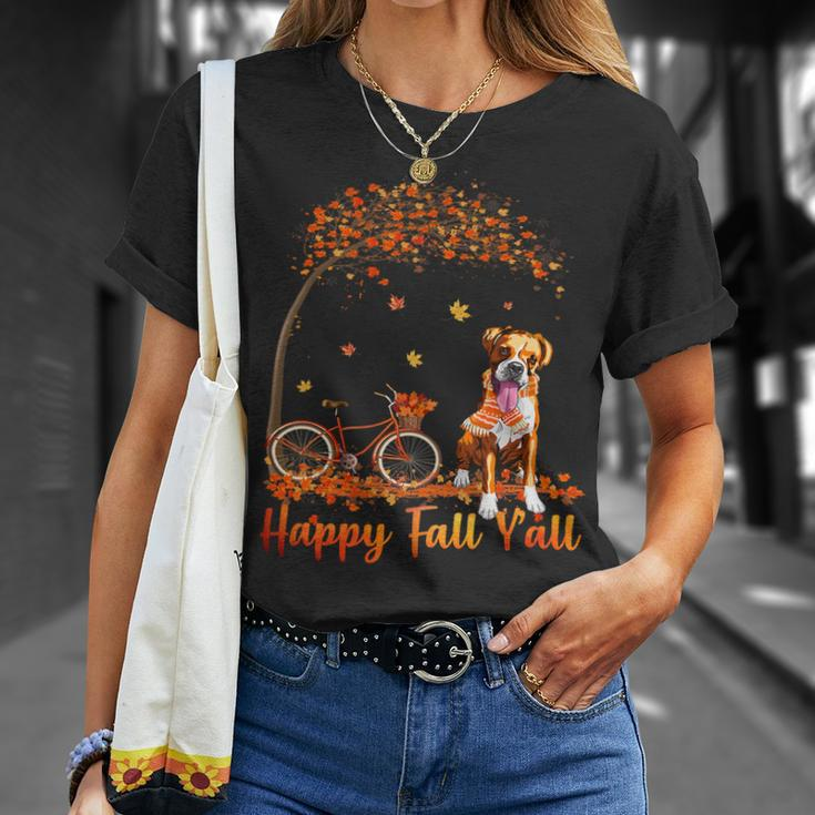 Shih Tzu Dog Autumn Fall Pumpkin Truck Mappe Thanksgiving Unisex T-Shirt Gifts for Her