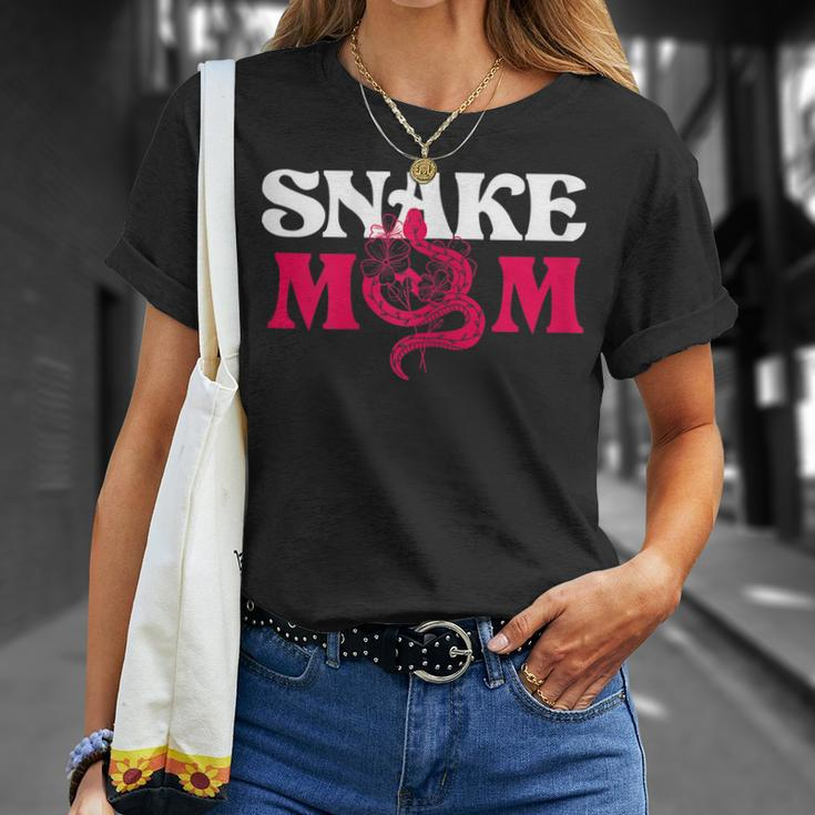 Snake Mom Mother Flowers Rattlesnake Python Cobra Gift Gift For Womens Unisex T-Shirt Gifts for Her