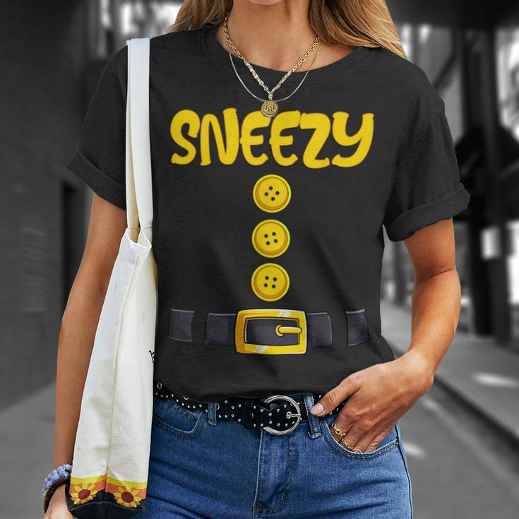 Sneezy Halloween Zwerg-Kostüm Farblich Passend T-Shirt Geschenke für Sie