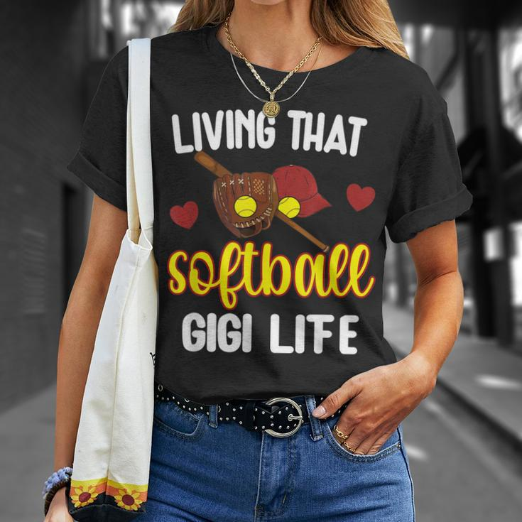 Softball Gigi Life | Baseball Lover Softball Grandma Gigi Unisex T-Shirt Gifts for Her
