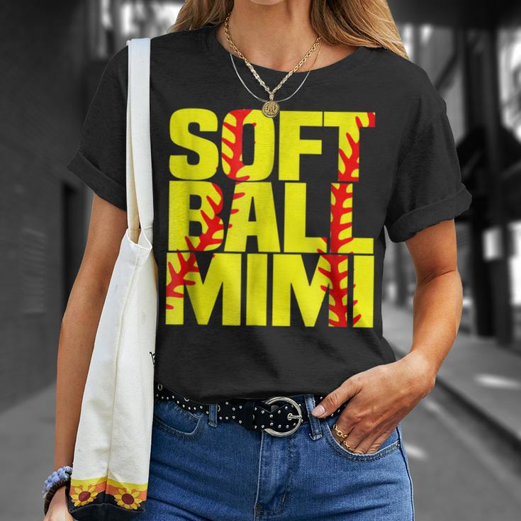 Softball Mimi Proud Grandma Unisex T-Shirt Gifts for Her
