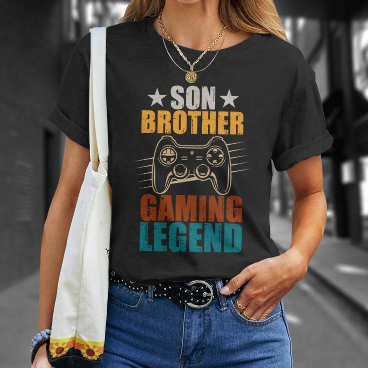 Son Brother Gaming Legend Gamer Unisex T-Shirt Gifts for Her