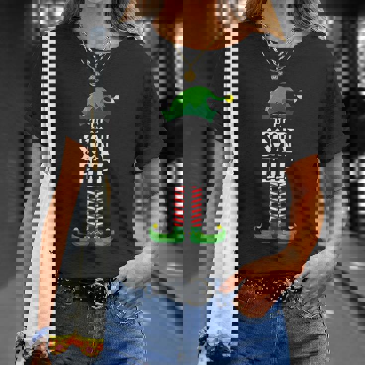 Son Elf Matching Group Christmas Party Pajama T-shirt Gifts for Her Son Elf Matching Group Christmas Party Pajama T-shirt Gifts for Her