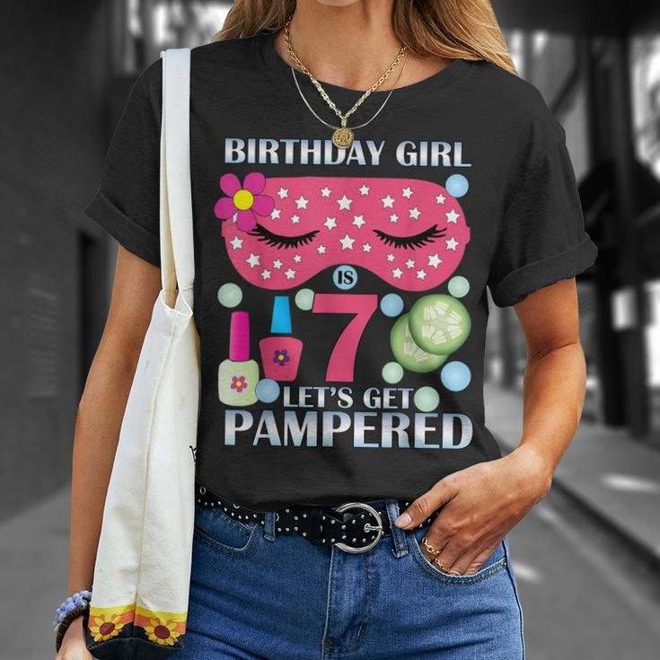 Spa Birthday Party Themed Birthday Tshirt Girls Age 7 Unisex T-Shirt Gifts for Her