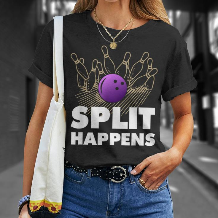 Split Happens I Bowling Kegeln Pin Kugel Kegelverein T-Shirt Geschenke für Sie
