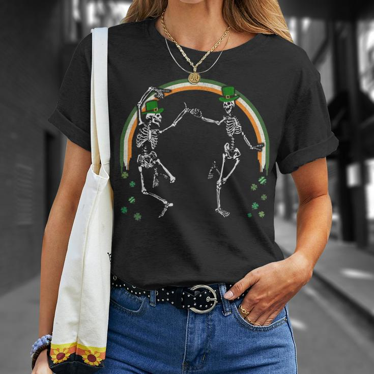St Patricks Day Skeleton Dancing Skeletons T-Shirt Gifts for Her