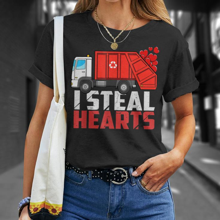 I Steal Hearts Garbage Truck Valentines Day Toddler Boys V2 T-Shirt Gifts for Her
