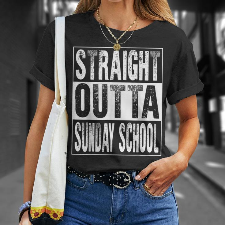 Straight Outta Sunday School Graduate Class 2022 Graduation Unisex T-Shirt Gifts for Her