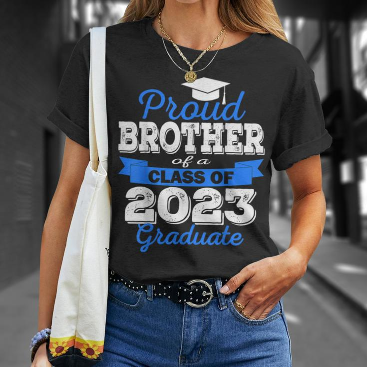 Super Proud Brother Of 2023 Graduate Awesome Family College Unisex T-Shirt Gifts for Her