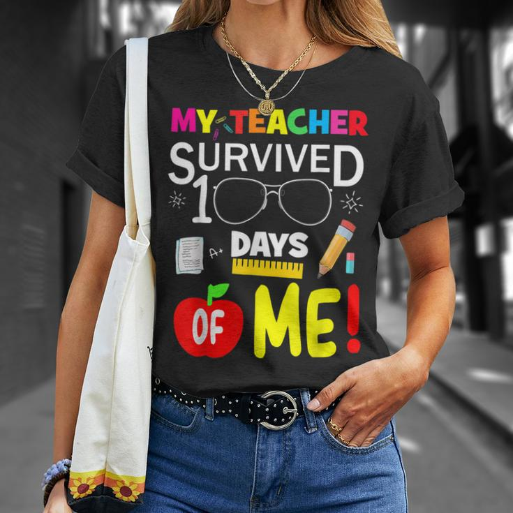 My Teacher Survived 100 Days Of Me 100 School Days T-Shirt Gifts for Her
