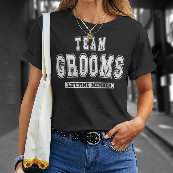 Team Grooms Lifetime Member Family Last Name T-shirt Gifts for Her