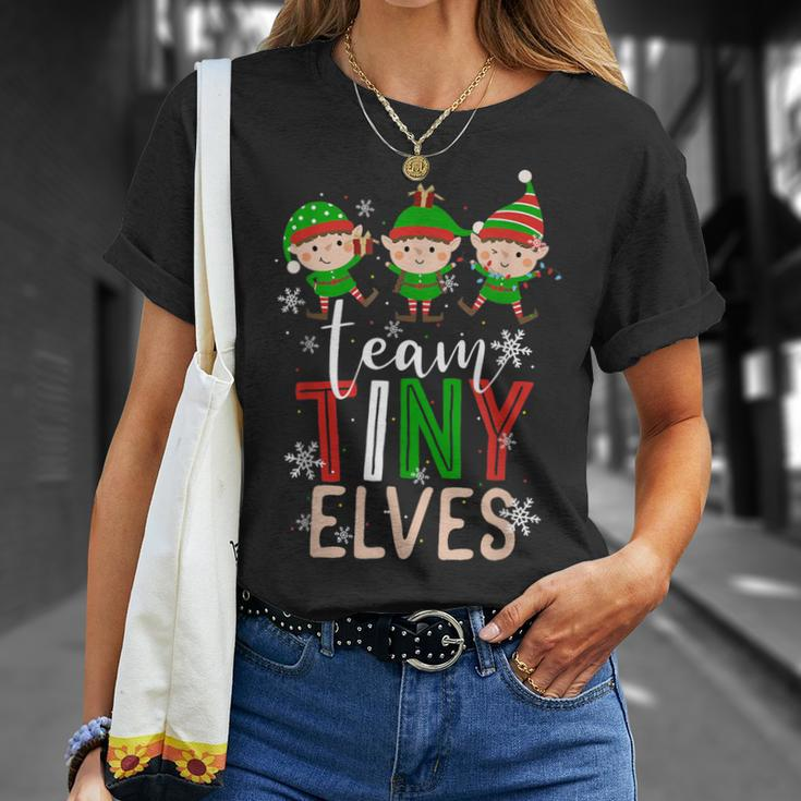 Team Tiny Elves Xmas Scrub Top Nurses Nicu Nurse Christmas T-shirt Gifts for Her