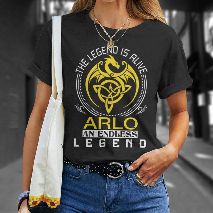 The Legend Is Alive Arlo Family Name Unisex T-Shirt Gifts for Her