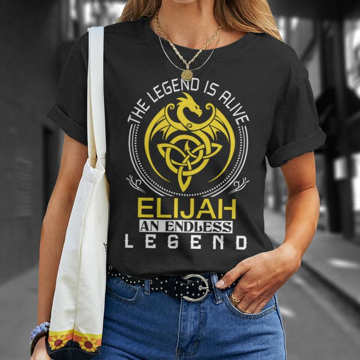 The Legend Is Alive Elijah Family Name Unisex T-Shirt Gifts for Her