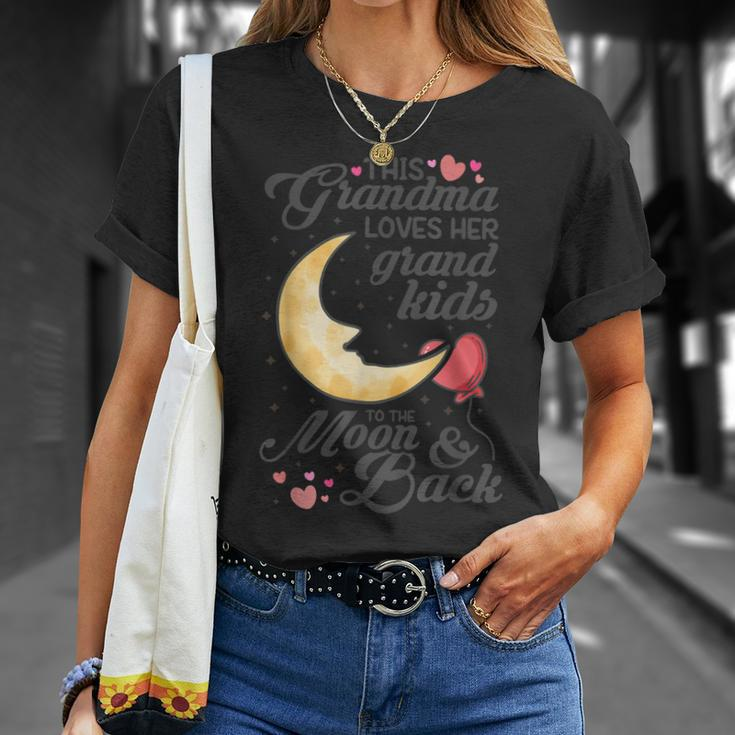 This Grandma Loves Her Grand Kids To The Moon & Back Unisex T-Shirt Gifts for Her