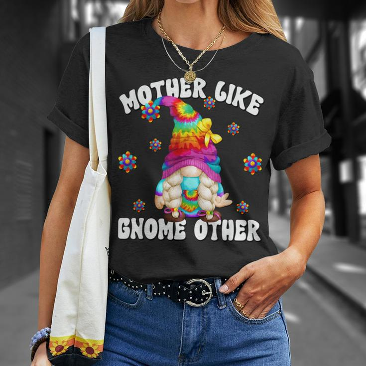 Tie Dye Hippie Grandma Gnome Graphic For Women Hippie Mom Unisex T-Shirt Gifts for Her