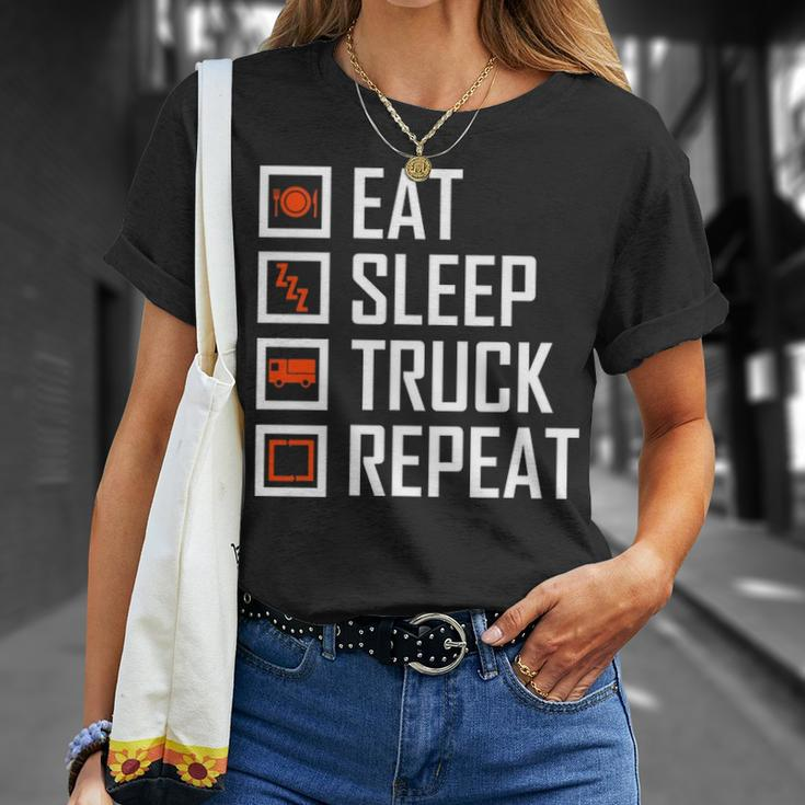 Trucker S For Men Eat Sleep Truck Repeat Unisex T-Shirt Gifts for Her