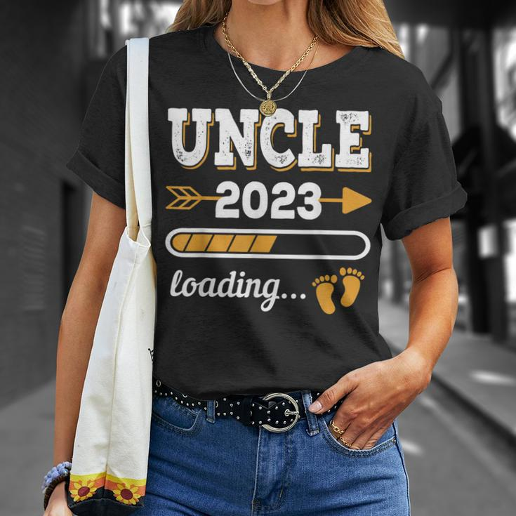 Uncle 2023 Loading Pregnancy Announcement Nephew Niece Gift For Mens Unisex T-Shirt Gifts for Her