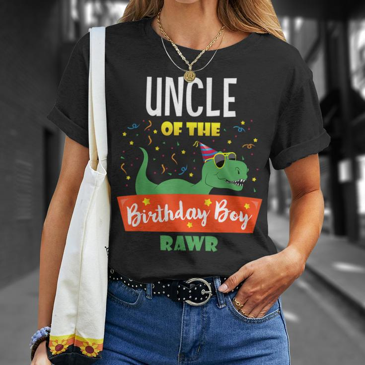 Uncle Dinosaur Hilarious Birthday Boy Uncle Gifts Funny Gift For Mens Unisex T-Shirt Gifts for Her