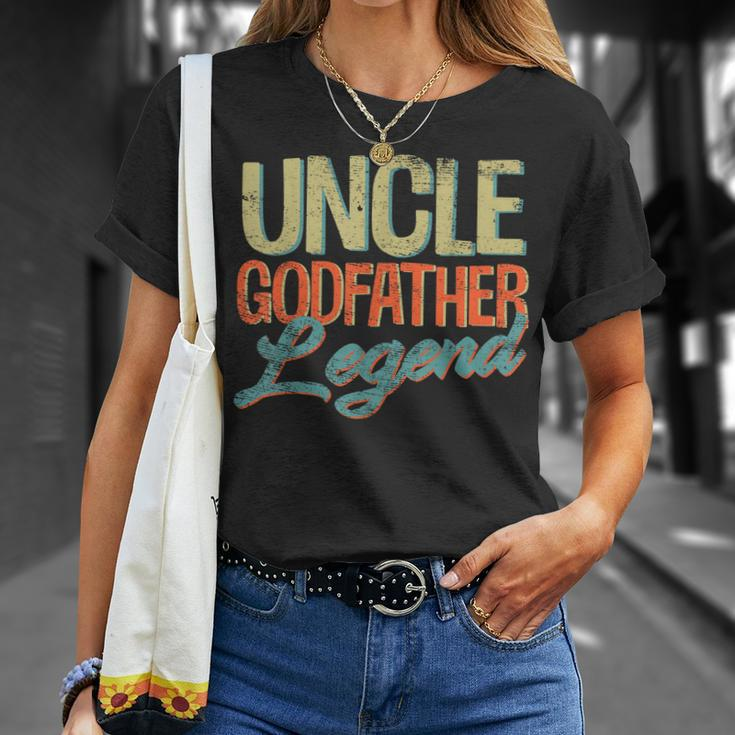 Uncle Godfather Legend Funny Uncle Gifts Fathers Day Gift For Mens Unisex T-Shirt Gifts for Her
