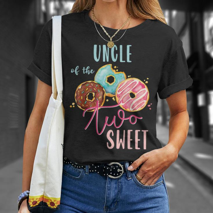 Uncle Sweet Two Donut Birthday Party Theme Girl Unisex T-Shirt Gifts for Her