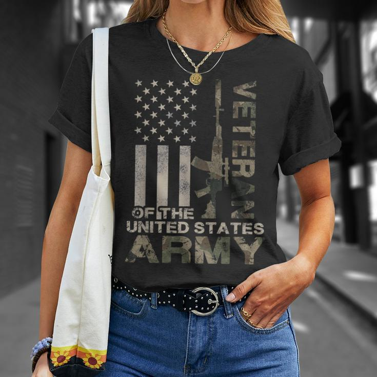 Us Army Military Green Camo Flag Retro T-shirt Gifts for Her