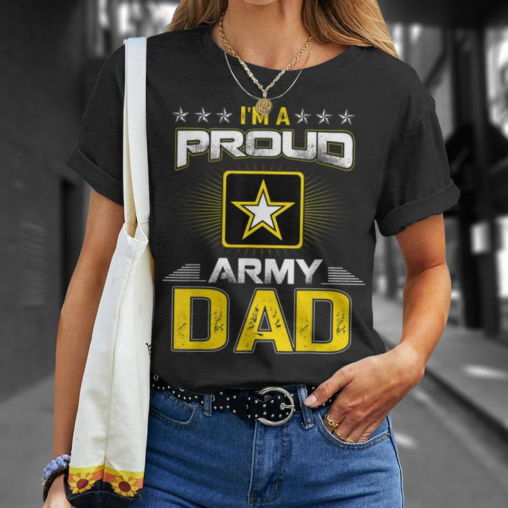 Us Army Proud Us Army Dad Military Veteran Pride Unisex T-Shirt Gifts for Her