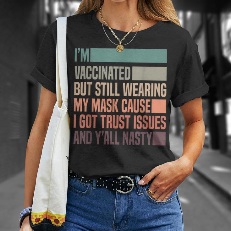 Mens Vaccinated Masked For Men Joke Get Vaccinated T-shirt Gifts for Her