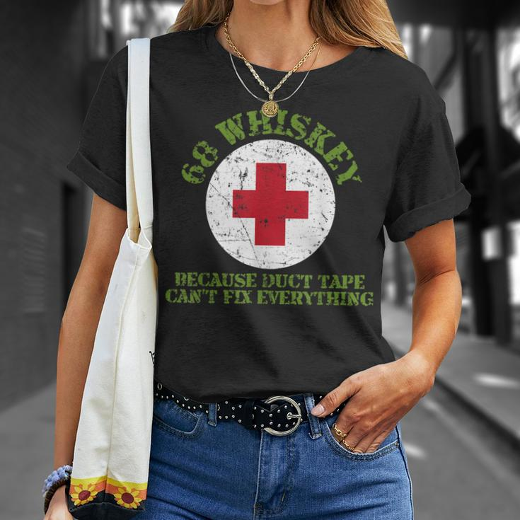 Veterans Memorial Day Army Medics 68 Whiskey Unisex T-Shirt Gifts for Her