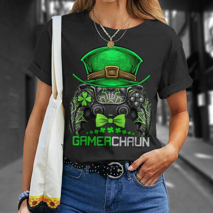 Video Gamer Leprechaun Gamers St Patricks Day Gamerchaun T-Shirt Gifts for Her
