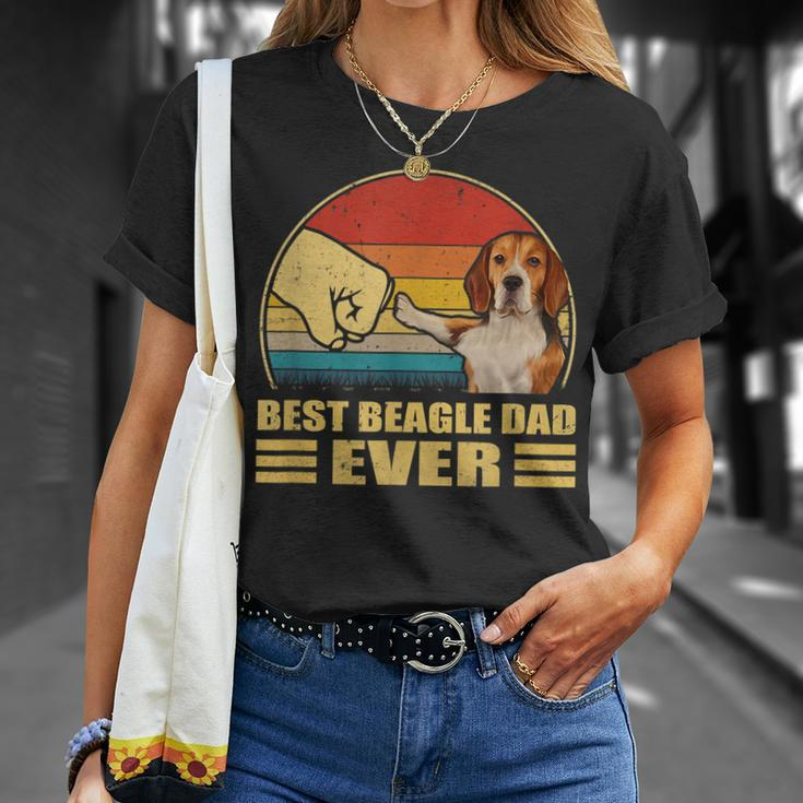 Vintage Best Beagle Dad Ever Bump Fit Funny Dog Lover Gift Gift For Mens Unisex T-Shirt Gifts for Her