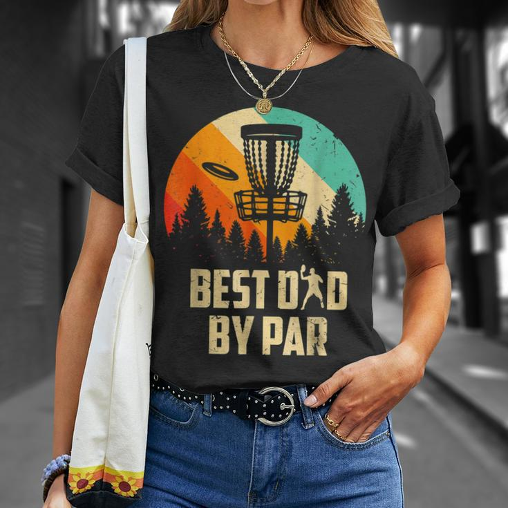 Men Vintage Best Dad By Par Disc Golf Dad Fathers Day T-Shirt Gifts for Her