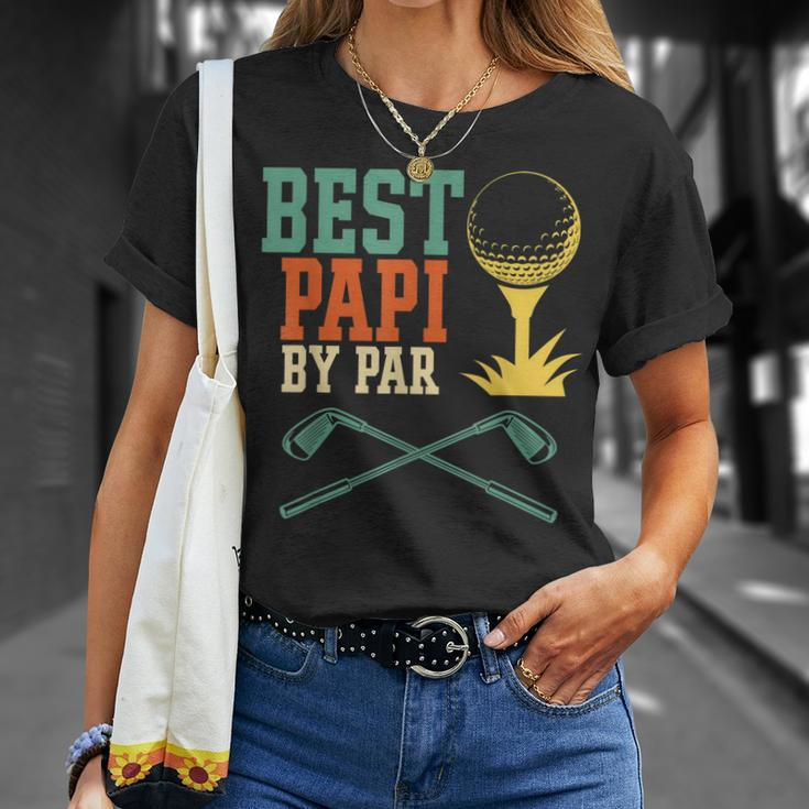 Mens Vintage Best Papi By Par Disc Golf Dad Fathers Papa T-Shirt Gifts for Her