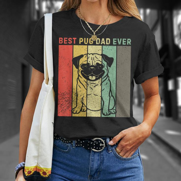 Vintage Best Pug Dog Dad Ever Gift Men Unisex T-Shirt Gifts for Her