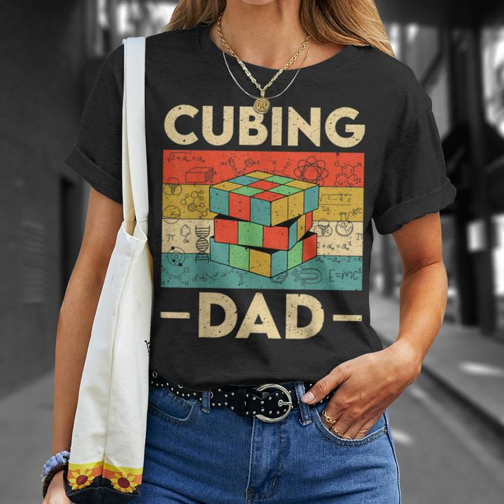 Vintage Cubing Dad Speedcubing Math Lovers T-Shirt Gifts for Her