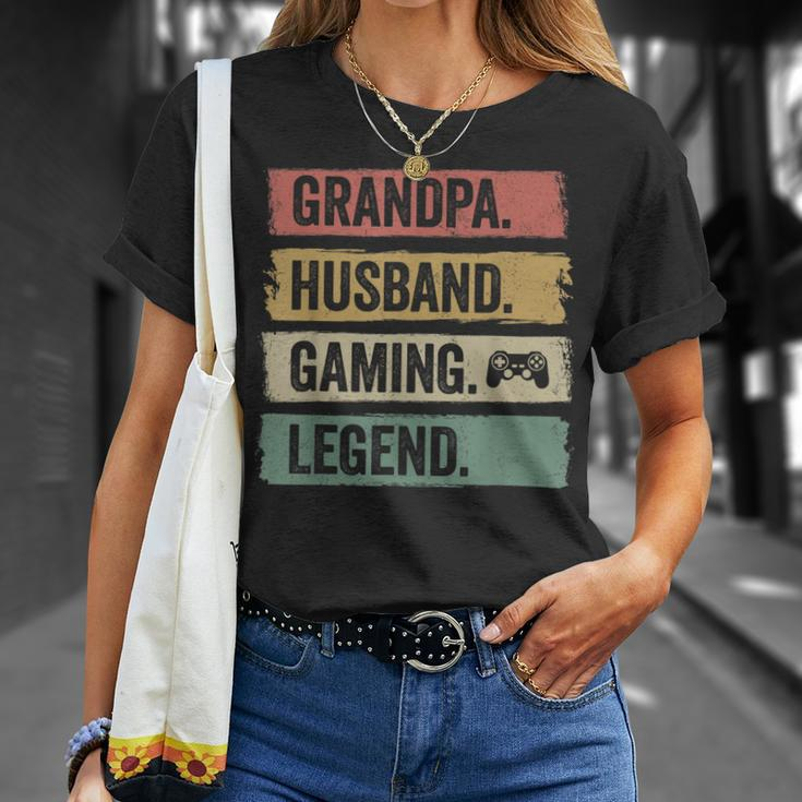 Vintage Ehemann Opa Gaming Legende Gamer Opa T-Shirt Geschenke für Sie