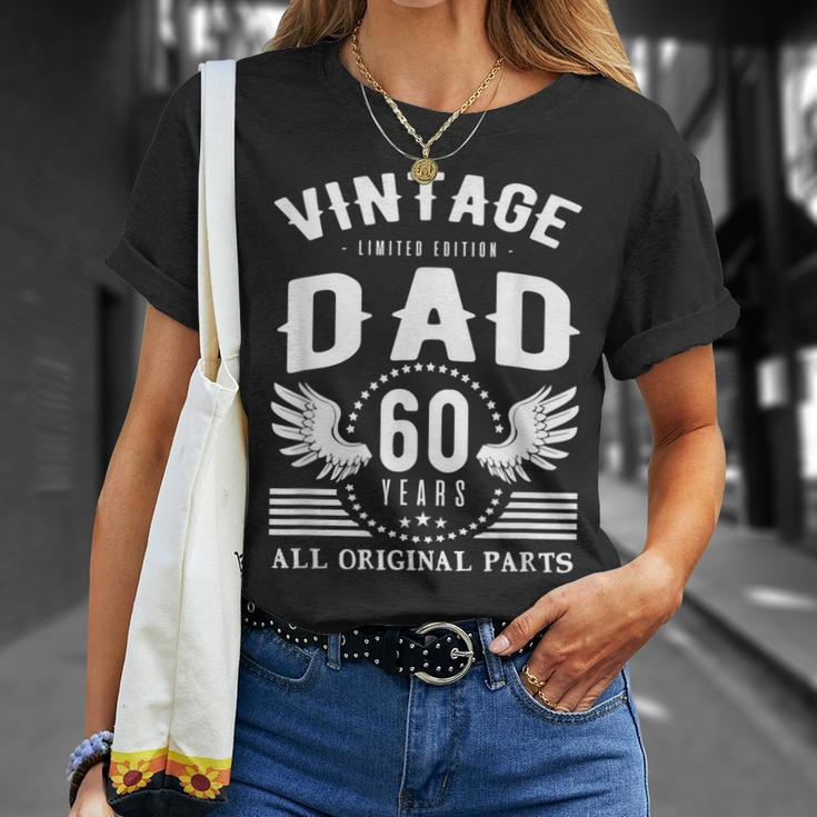 Vintage Geburtstag Papa T-Shirt, 60 Jahre Alle Originalteile Geschenke für Sie