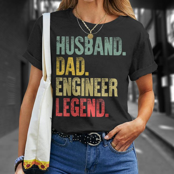 Mens Vintage Husband Dad Engineer Legend Retro T-Shirt Gifts for Her