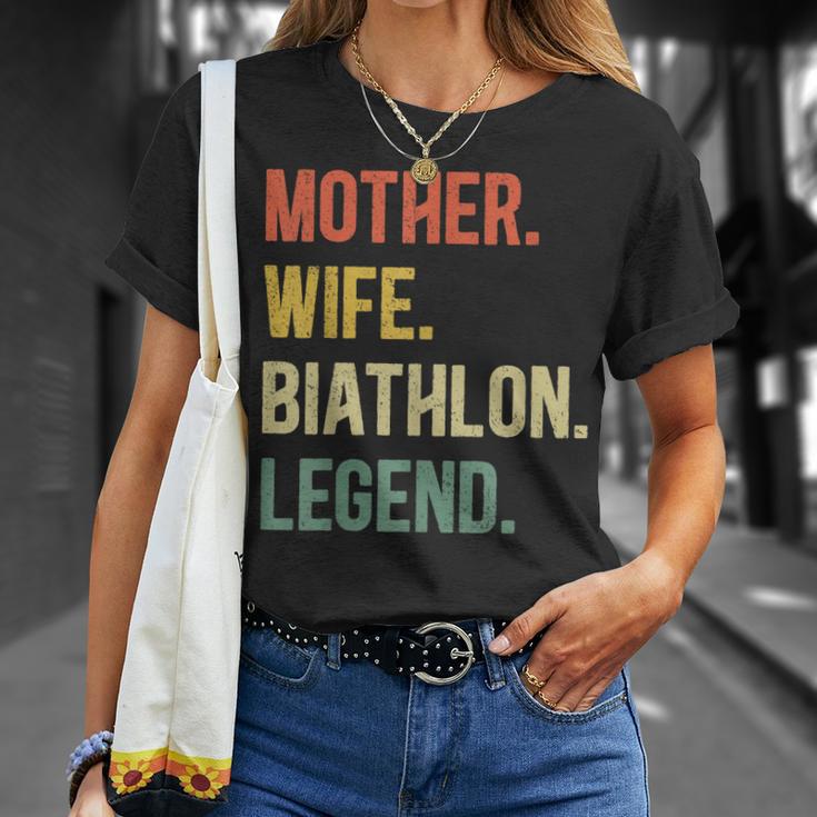 Vintage Mutter Frau Biathlon Legende Retro Wintersport T-Shirt Geschenke für Sie