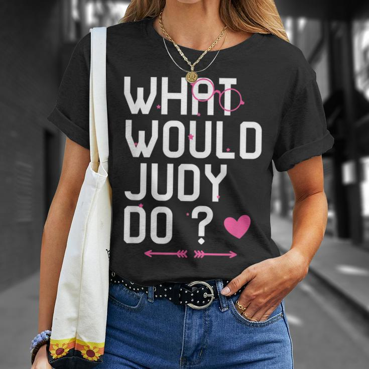 Was Würde Judy Tun Frauen T-Shirt, Personalisiert Niedlicher Mythos Geschenke für Sie