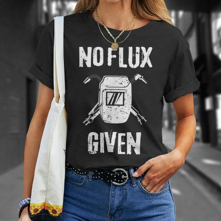 Mens Welder Welding Pun No Flux Given DistressedT-shirt Gifts for Her