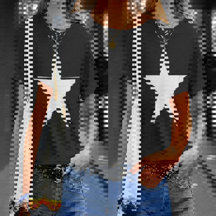 White Star On Front Unisex T-Shirt Gifts for Her