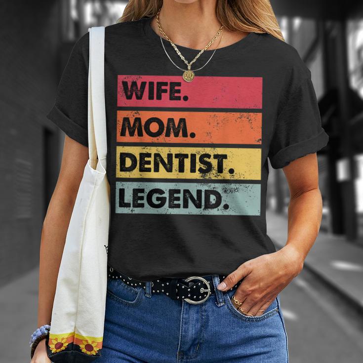 Wife Mom Dentist Legend Lustige Zahnärzte Mutter Frauen T-Shirt Geschenke für Sie