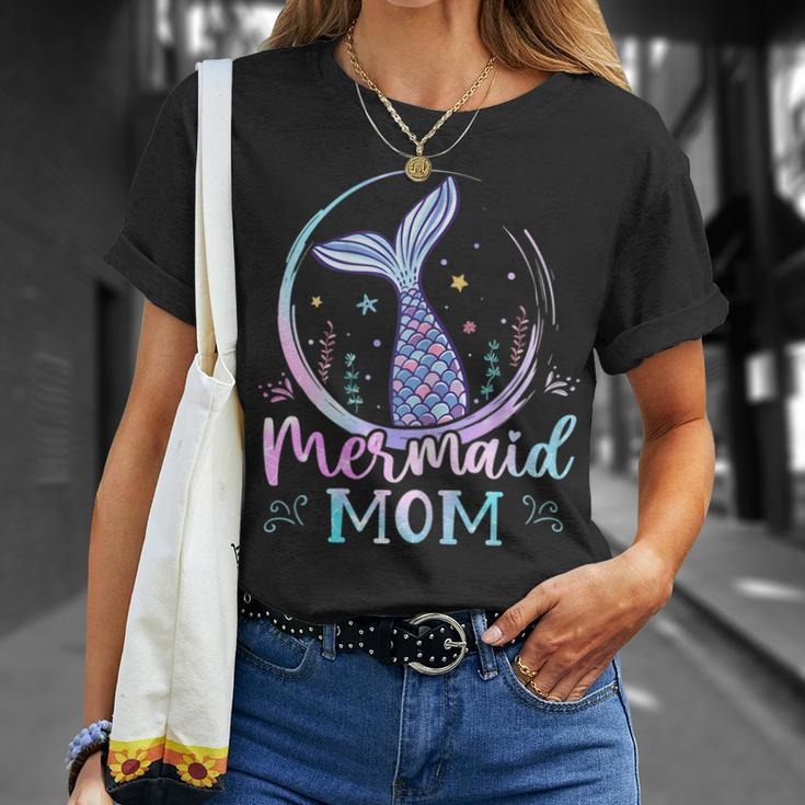 Womens Mermaid Mom Birthday Mermaid Family Matching Party Squad Unisex T-Shirt Gifts for Her