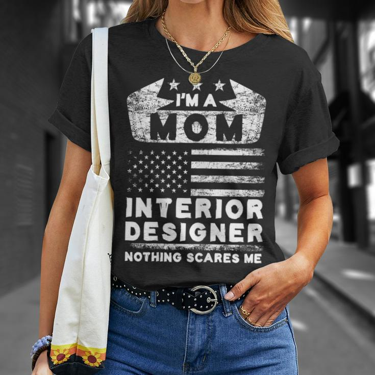 Womens Mom Interior Designer Usa Flag Mother Decorator ArchitectUnisex T-Shirt Gifts for Her