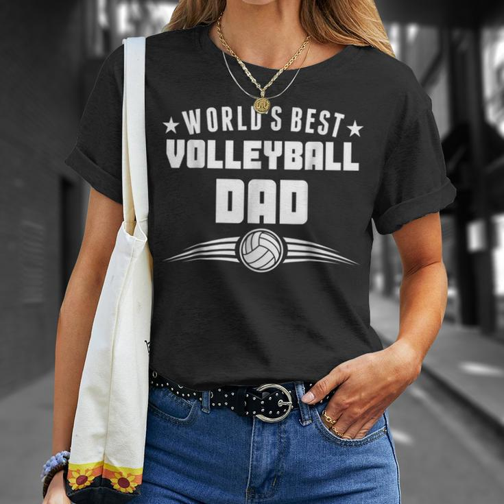 Worlds Best Volleyball Dad Sports Parent Gift For Mens Unisex T-Shirt Gifts for Her